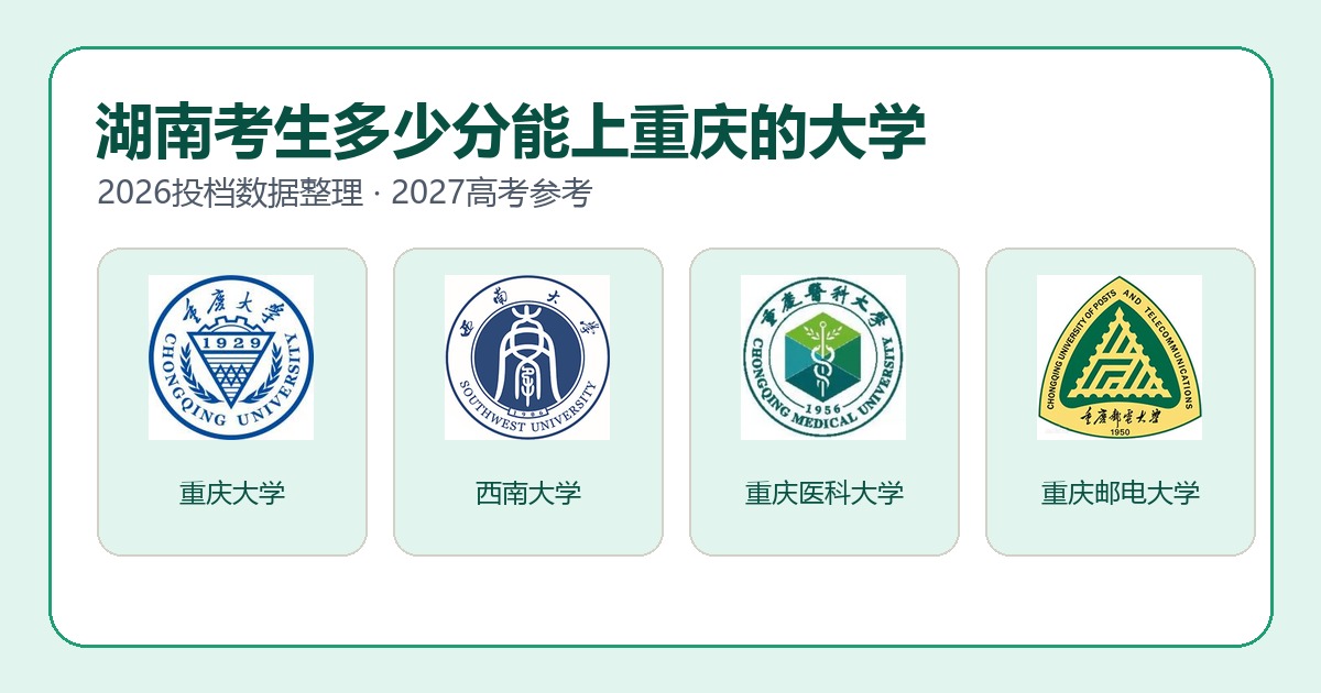 湖南考生报考重庆大学2026投档分数参考