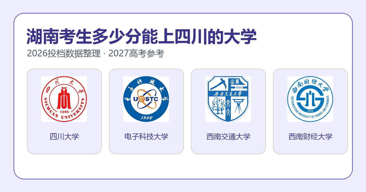 湖南考生报考四川大学2026投档分数参考