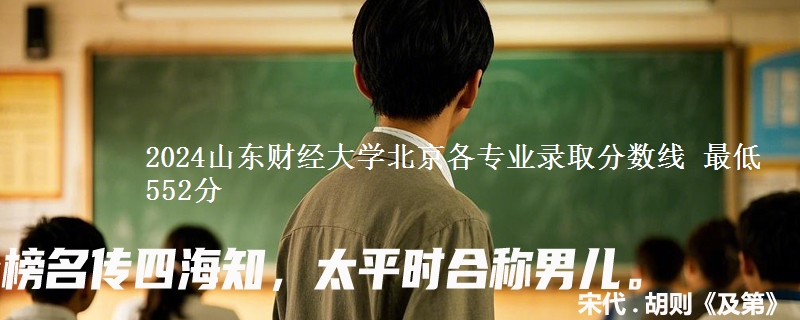 2024山东财经大学北京各专业录取分数线 最低552分