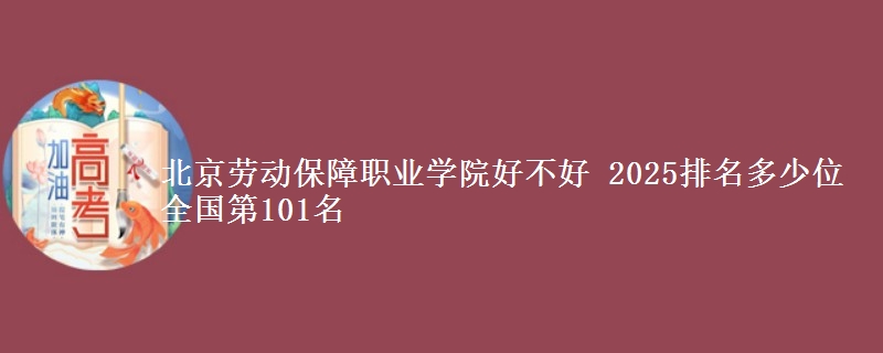 北京劳动保障职业学院全国排名多少位：全国第101名