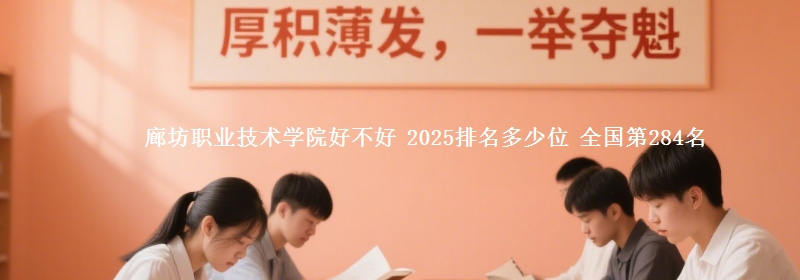 廊坊职业技术学院好不好 2025排名多少位 全国第284名