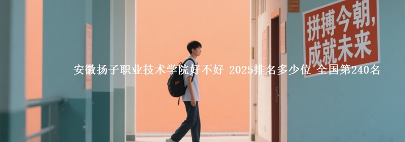 安徽扬子职业技术学院好不好 2025排名多少位 全国第240名