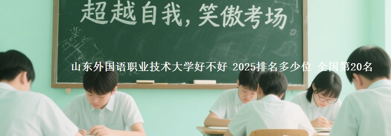 山东外国语职业技术大学好不好 2025排名多少位 全国第20名