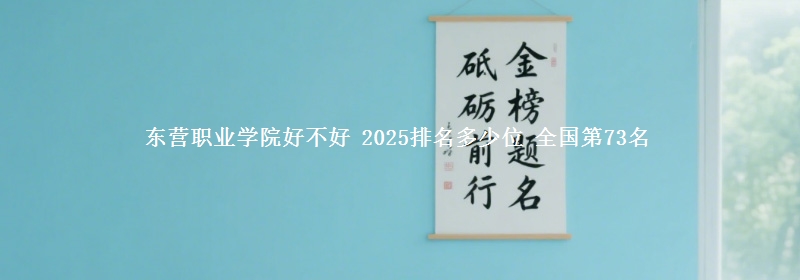 东营职业学院好不好 2025排名多少位 全国第73名