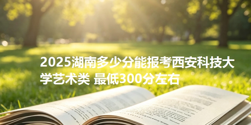 2025湖南多少分能报考西安科技大学艺术类 最低300分左右