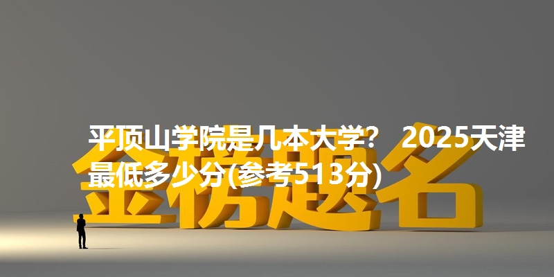 平顶山学院是几本大学? 2025天津最低多少分(参考513分)