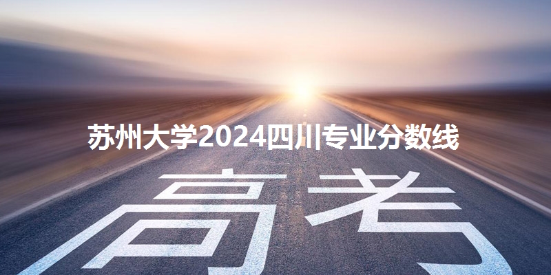苏州大学2024四川专业分数线