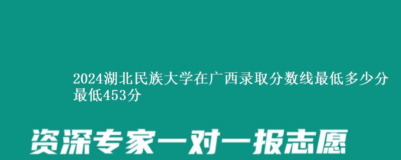 2024湖北民族大学在广西录取分数线最低多少分 最低453分