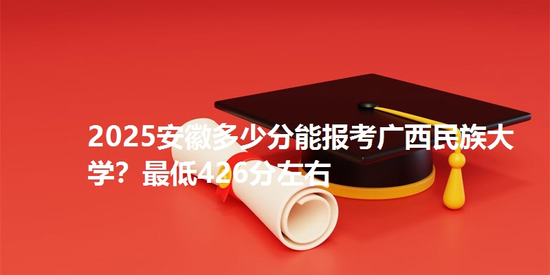 2025安徽多少分能报考广西民族大学?最低426分左右