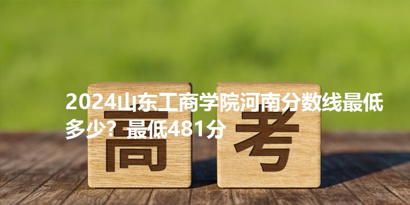 2024山东工商学院河南分数线最低多少?最低481分