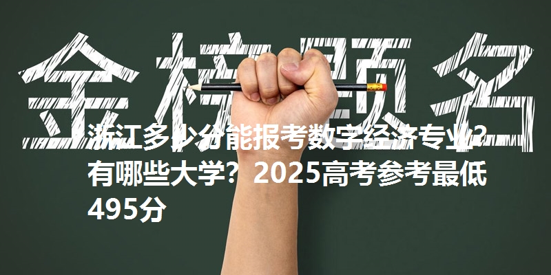 浙江多少分能报考数字经济专业?有哪些大学?2025高考参考最低495分