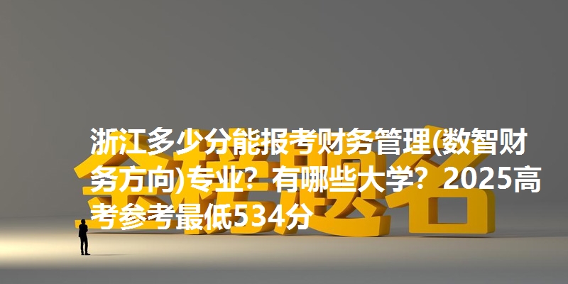 浙江多少分能报考财务管理(数智财务方向)专业?有哪些大学?2025高考参考最低534分