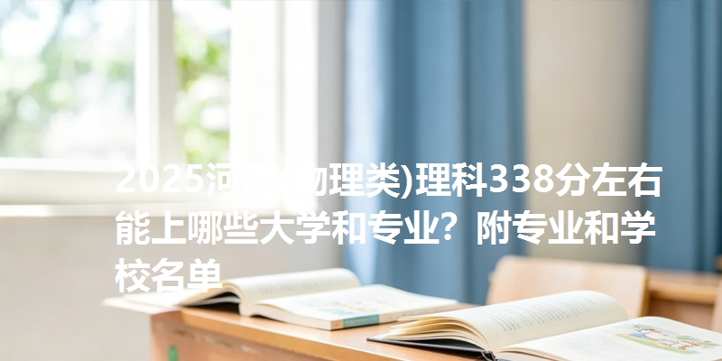 2025河南(物理类)理科338分左右能上哪些大学和专业?附专业和学校名单