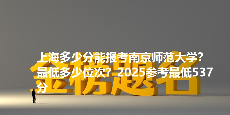 上海多少分能报考南京师范大学?最低多少位次?2025参考最低537分