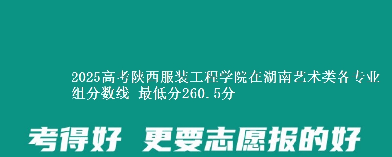 2025年陕西服装工程学院在湖南艺术类分数线：最低260.5分