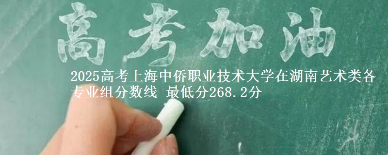 2025年上海中侨职业技术大学在湖南艺术类分数线：最低268.2分