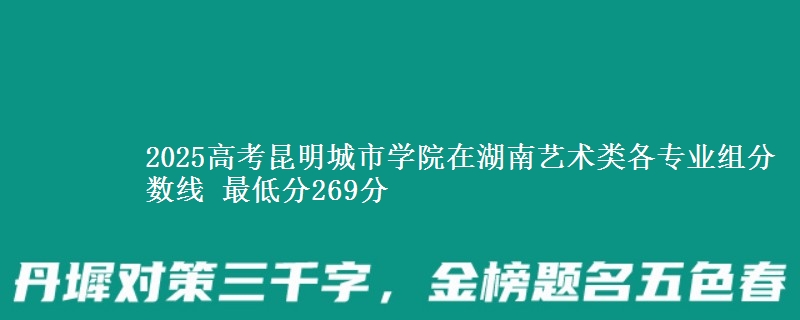2025年昆明城市学院在湖南艺术类分数线：最低269分