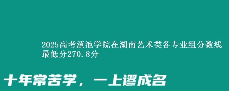 2025年滇池学院在湖南艺术类分数线：最低270.8分