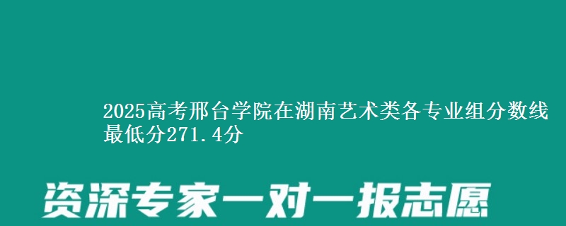 2025年邢台学院在湖南艺术类分数线：最低271.4分