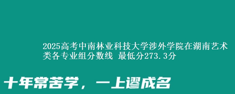 2025年中南林业科技大学涉外学院在湖南艺术类分数线：最低273.3分