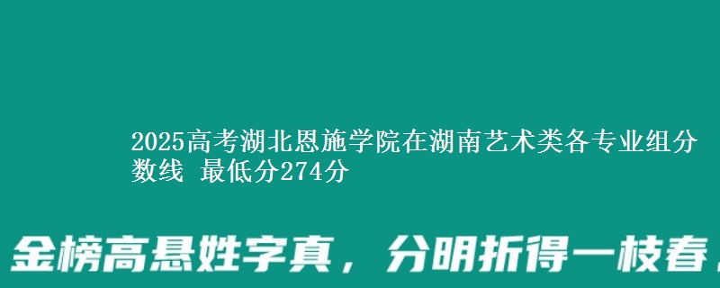2025年湖北恩施学院在湖南艺术类分数线：最低274分