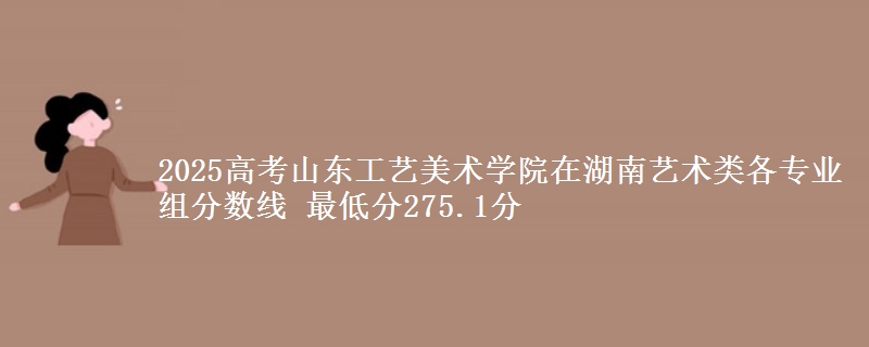 2025年山东工艺美术学院在湖南艺术类分数线：最低275.1分