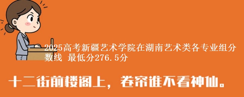 2025年新疆艺术学院在湖南艺术类分数线：最低276.5分