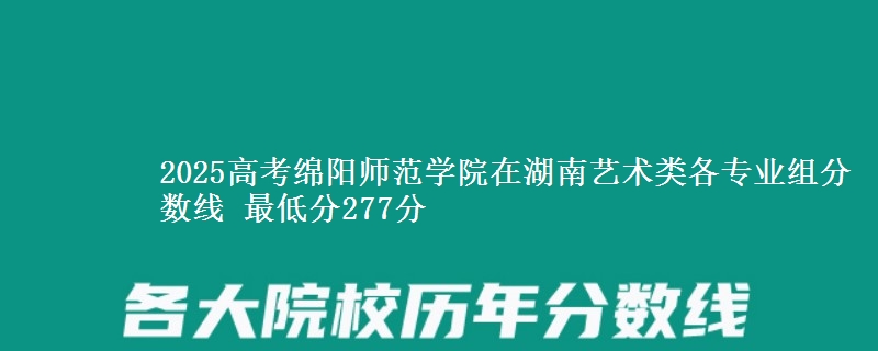 2025年绵阳师范学院在湖南艺术类分数线：最低277分