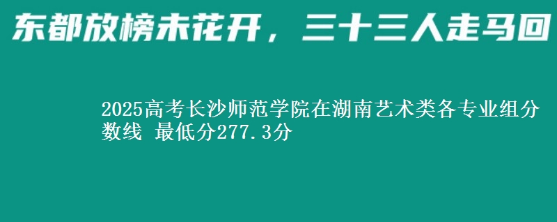 2025年长沙师范学院在湖南艺术类分数线：最低277.3分