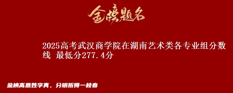 2025年武汉商学院在湖南艺术类分数线：最低277.4分