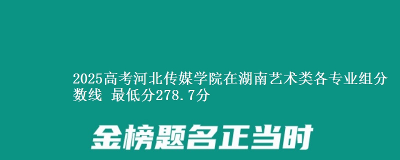 2025年河北传媒学院在湖南艺术类分数线：最低278.7分