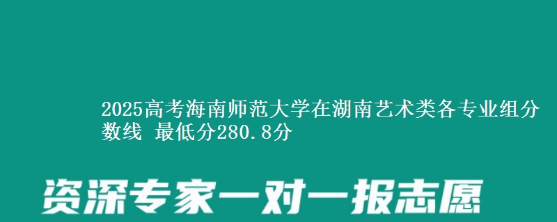 2025年海南师范大学在湖南艺术类分数线：最低280.8分