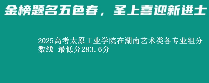 2025年太原工业学院在湖南艺术类分数线：最低283.6分