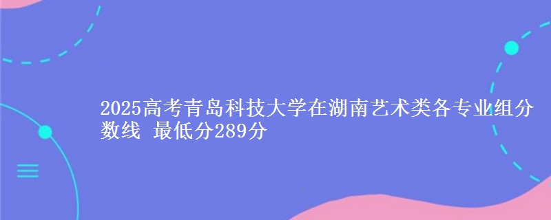 2025年青岛科技大学在湖南艺术类分数线：最低289分