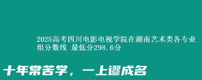 2025年四川电影电视学院在湖南艺术类分数线：最低298.6分