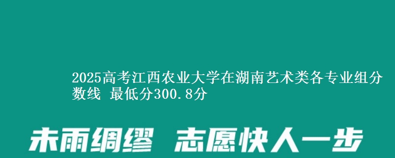 2025高考江西农业大学在湖南艺术类各专业组分数线 最低分300.8分