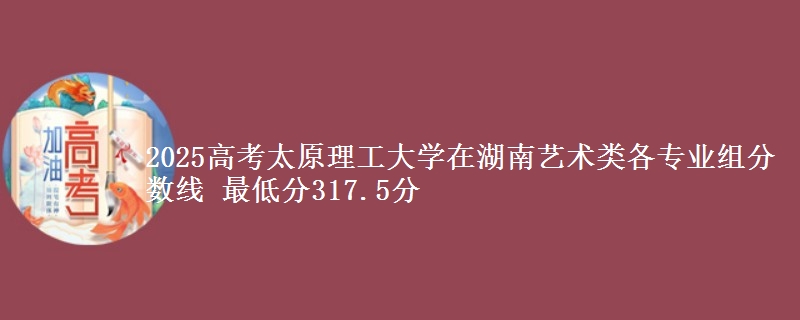 2025年太原理工大学在湖南艺术类各专业组分数线 最低分317.5分