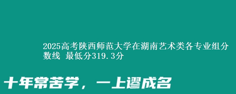 2025年陕西师范大学在湖南艺术类各专业组分数线 最低分319.3分