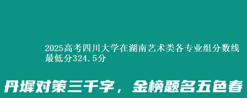 2025年四川大学在湖南艺术类各专业组分数线 最低分324.5分