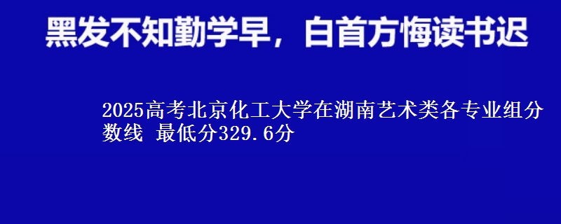 2025年北京化工大学在湖南艺术类各专业组分数线 最低分329.6分