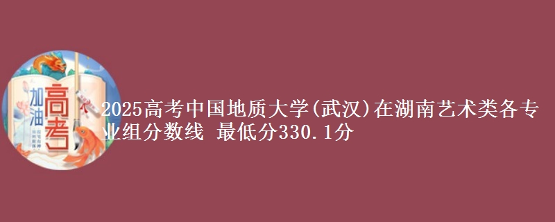 2025年中国地质大学(武汉)在湖南艺术类各专业组分数线 最低分330.1分