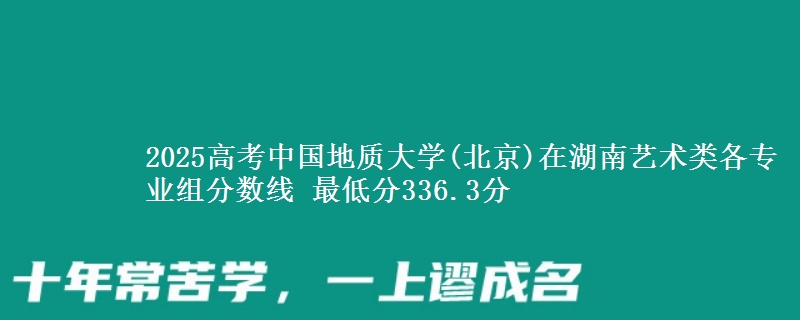2025年中国地质大学(北京)在湖南艺术类各专业组分数线 最低分336.3分