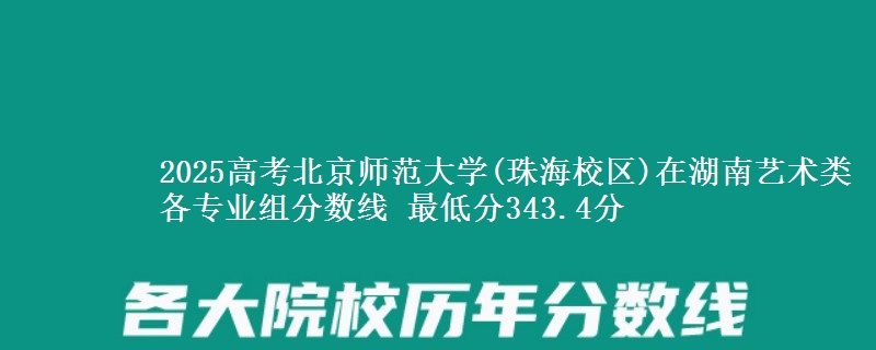 2025年北京师范大学(珠海校区)在湖南艺术类各专业组分数线 最低分343.4分