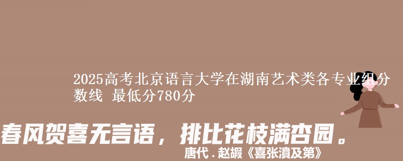 2025高考北京语言大学在湖南艺术类各专业组分数线 最低分780分