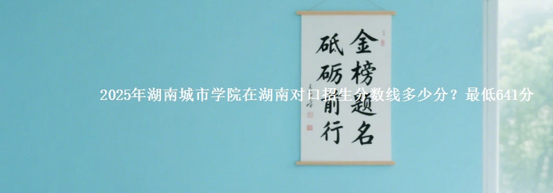 2025年湖南城市学院在湖南对口招生分数线多少分？最低641分