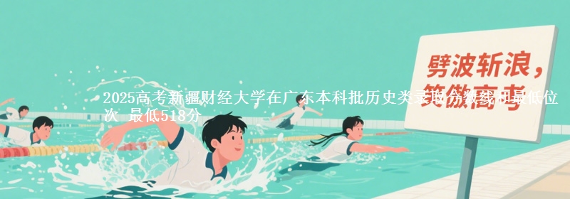 2025年新疆财经大学在广东历史类录取分数线和最低位次 最低518分