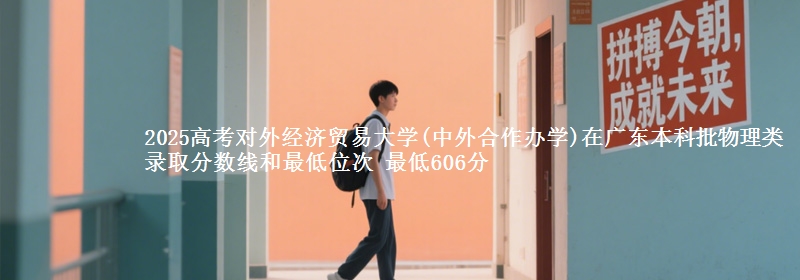 2025年对外经济贸易大学(中外合作办学)在广东物理类录取分数线和最低位次 最低606分