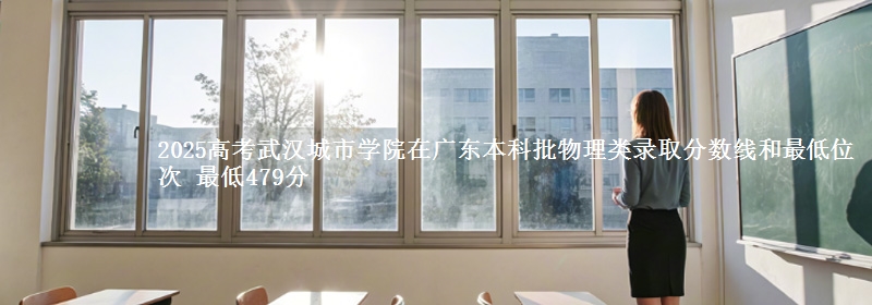 2025高考武汉城市学院在广东本科批物理类录取分数线和最低位次 最低479分