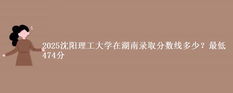 2025沈阳理工大学在湖南录取分数线多少？最低474分