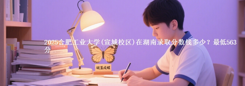 2025合肥工业大学(宣城校区)在湖南录取分数线多少？最低563分